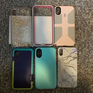 Lot of 6 IPhone X Phone Cases
